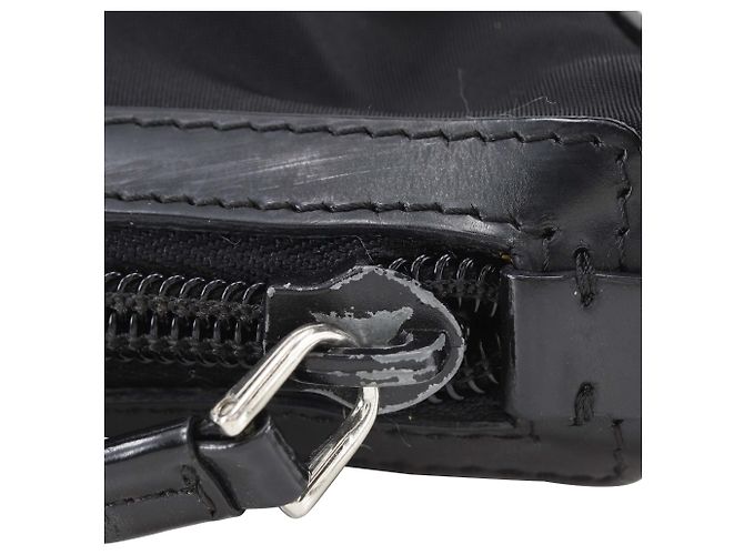 Borsa a tracolla Prada Black Canapa Logo Tessuto Nero - vista 19