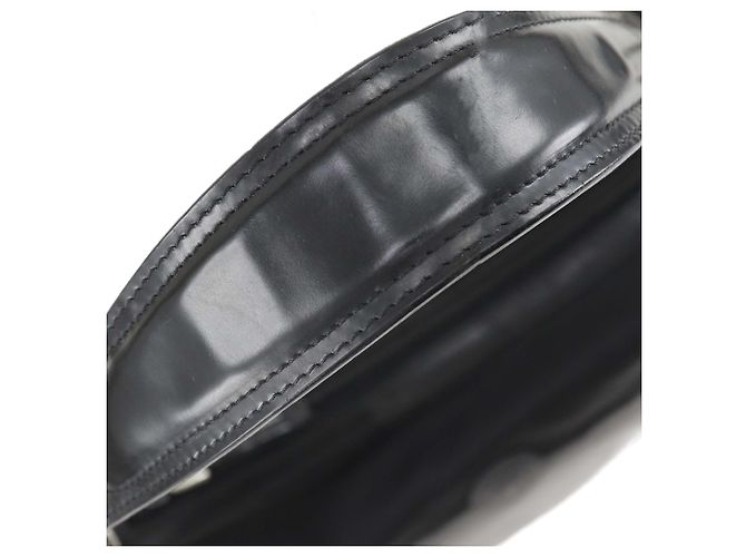 Borsa a tracolla Prada Black Canapa Logo Tessuto Nero - vista 26