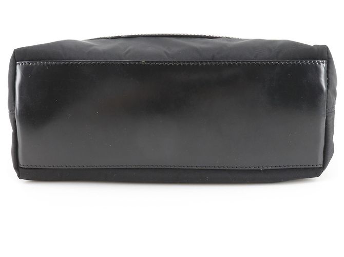 Borsa a tracolla Prada Black Canapa Logo Tessuto Nero - vista 4