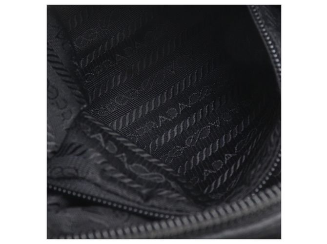 Borsa a tracolla Prada Black Canapa Logo Tessuto Nero - vista 6