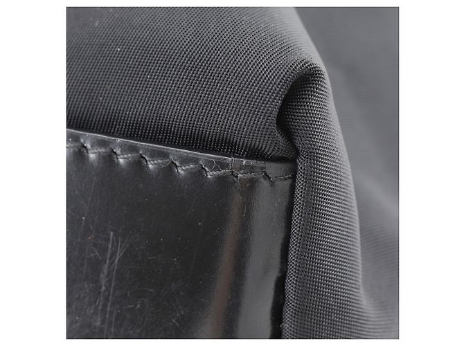 Borsa a tracolla Prada Black Canapa Logo Tessuto Nero - vista 9