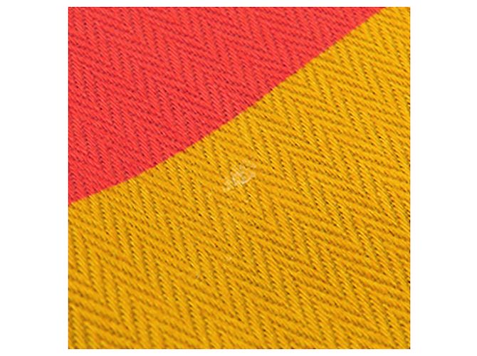 Borsa Hermès Rocabar Aline in tela gialla - vista 6