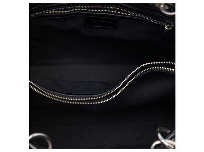 Dior Black Large Patent Cannage Lady Dior Soft Shopping Tote Nero - vista 4