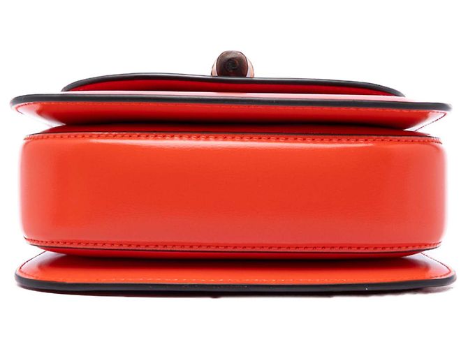 Bamboo Borsa Gucci Orange Mini in pelle di vitello 1947 con manico in bambù Arancione - vista 4