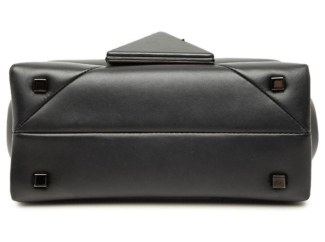 Borsa Valentino Black Mini Leather One Stud Top Handle Bag Nero - vista 3
