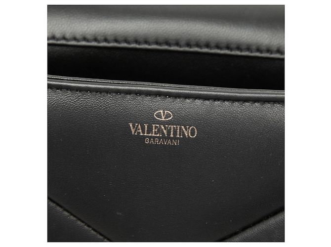 Borsa Valentino Black Mini Leather One Stud Top Handle Bag Nero - vista 5