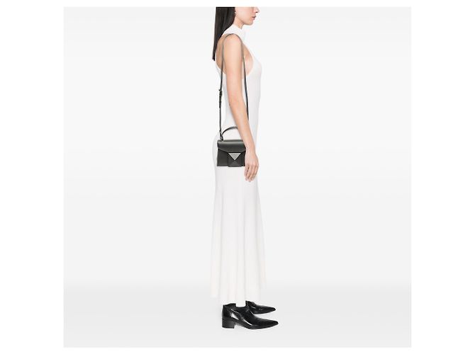 Borsa Valentino Black Mini Leather One Stud Top Handle Bag Nero - vista 6
