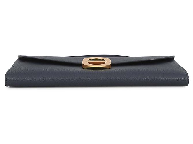 Hermès Blue Epsom Chaine d Ancre To Go Wallet Navy blue - view 3