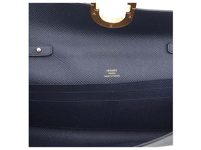 Hermès Blue Epsom Chaine d Ancre To Go Wallet Navy blue - view 4