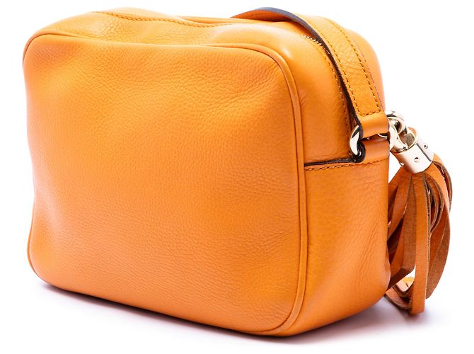 Bolsa transversal Gucci Soho Disco em couro de vitelo laranja - vista 2