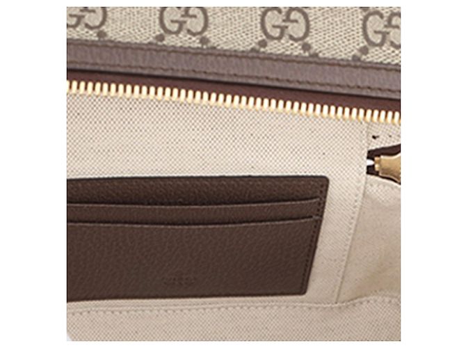 Borsa Vanity Gucci Beige Small GG Supreme Web Ophidia - vista 4