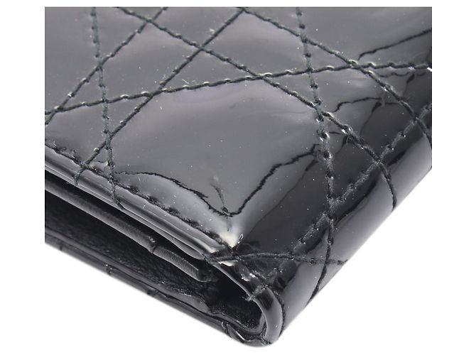 Tarjetero de charol negro cannage Dior - vista 8
