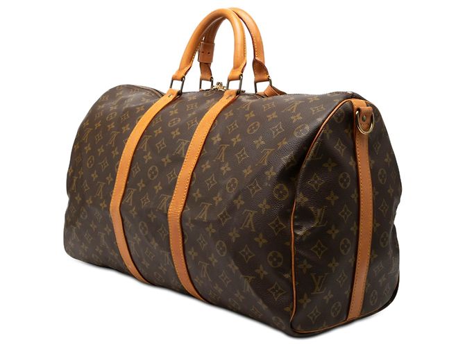 Louis Vuitton Marrón Monogram Keepall Bandouliere 50 Castaño - vista 2