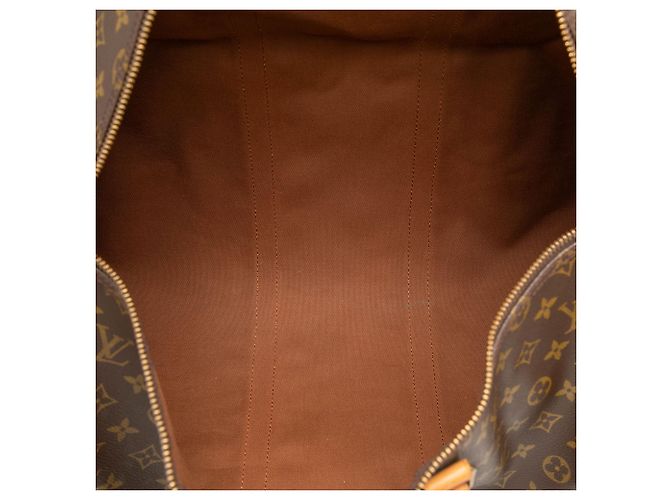 Louis Vuitton Marrón Monogram Keepall Bandouliere 50 Castaño - vista 4
