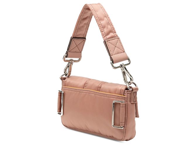 Borsa Baguette Fendi Rosa Porter Yoshida Nylon Satchel D'oro - vista 2