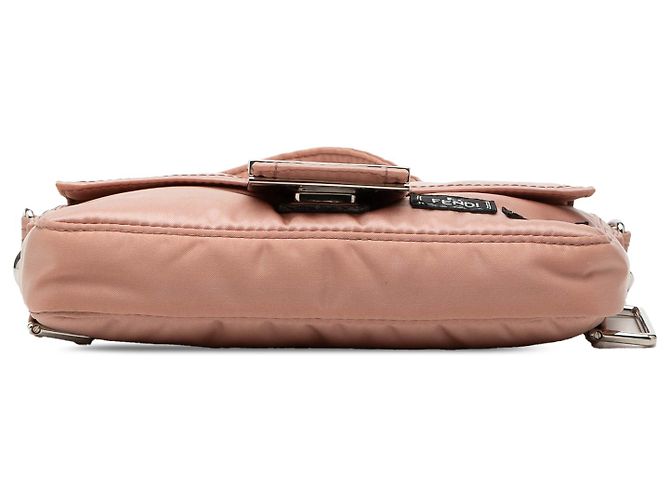 Borsa Baguette Fendi Rosa Porter Yoshida Nylon Satchel D'oro - vista 3