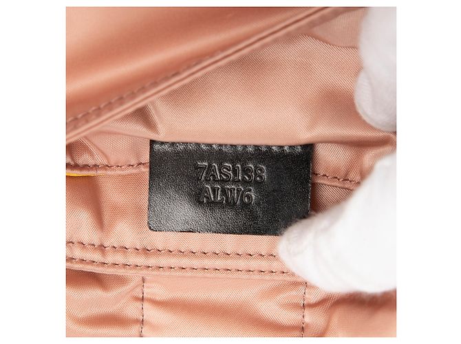 Borsa Baguette Fendi Rosa Porter Yoshida Nylon Satchel D'oro - vista 6