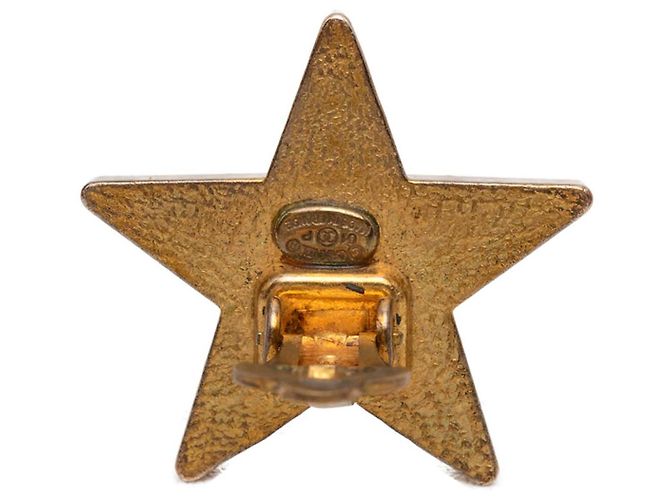 Orecchini a clip Chanel Black CC Gold Plated Enamel Star Nero - vista 3