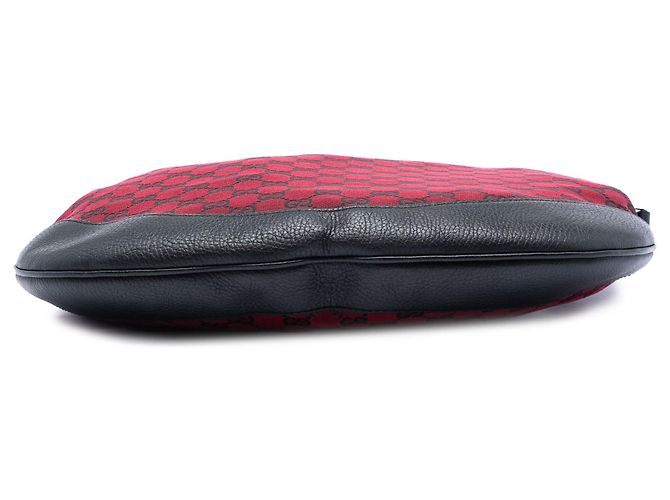 Sac bandoulière Gucci Red GG Canvas Rouge - vue 3