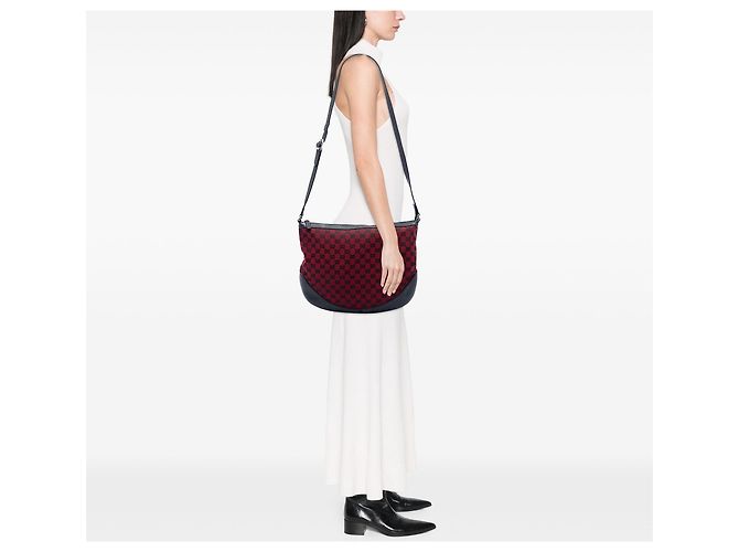 Sac bandoulière Gucci Red GG Canvas Rouge - vue 5