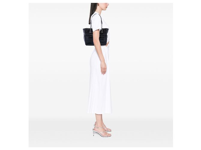 Chanel Black CC Choco Bar Lambskin Camellia No 5 Tote Nero - vista 6