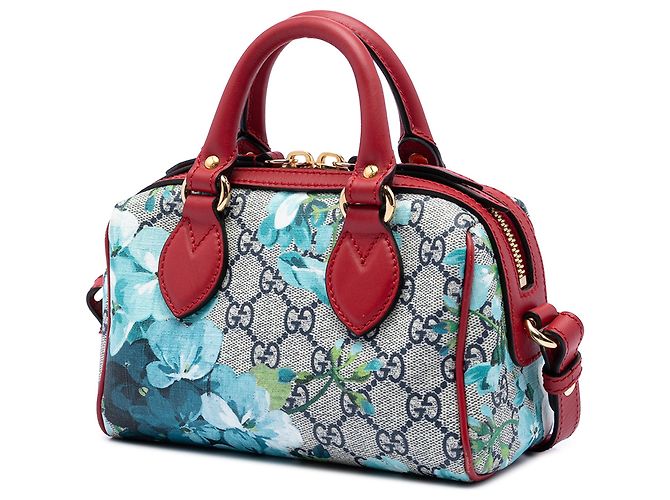 Borsa Boston Mini GG Supreme Blooms beige Gucci - vista 2