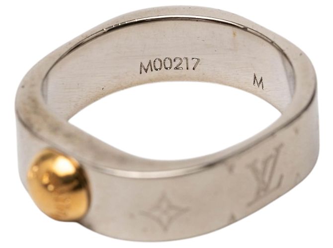Louis Vuitton Nanogram Ring aus silberfarbenem Messing - Ansicht 4