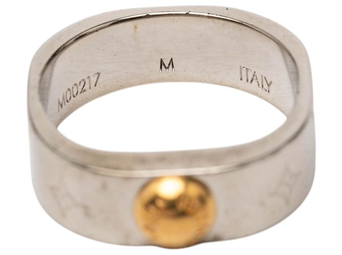 Louis Vuitton Nanogram Ring aus silberfarbenem Messing - Ansicht 5