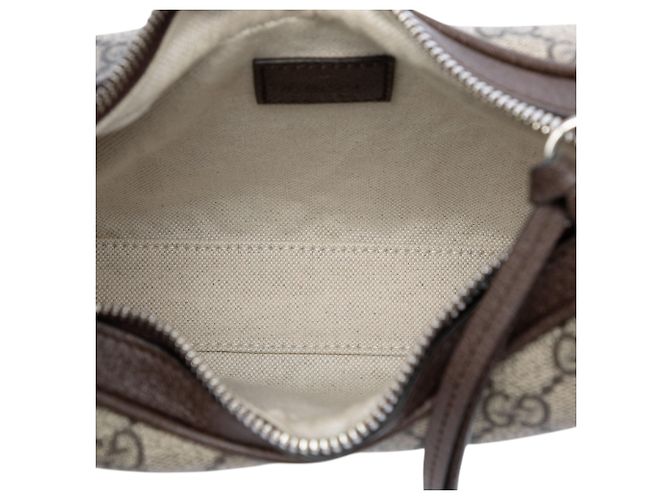 Gucci Beige Small GG Supreme Web Attache Crossbody - vista 4