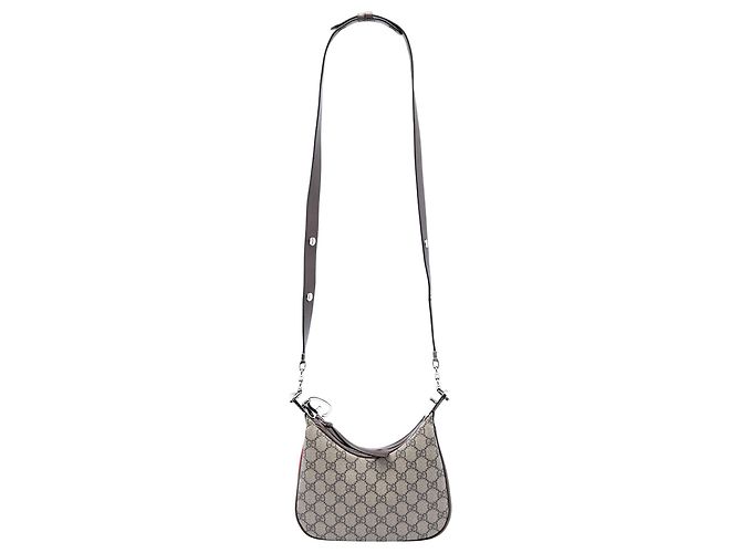 Gucci Beige Small GG Supreme Web Attache Crossbody - vista 6