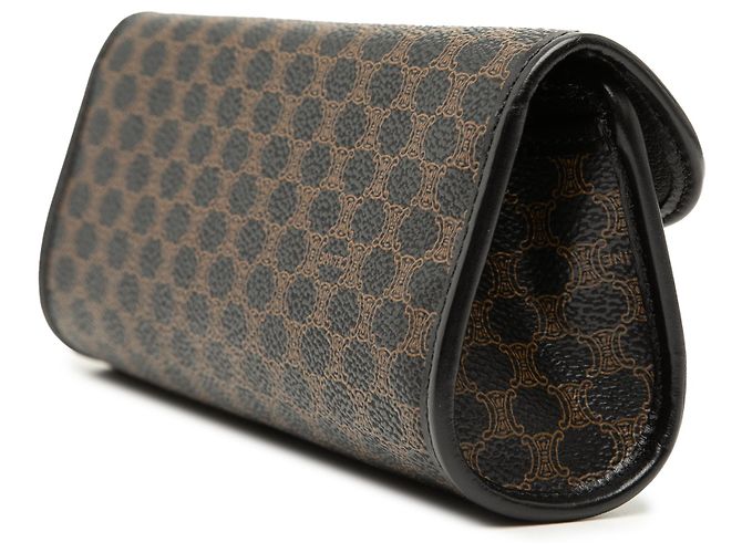Céline Clutch Celine in tela rivestita Macadam nera Nero - vista 2