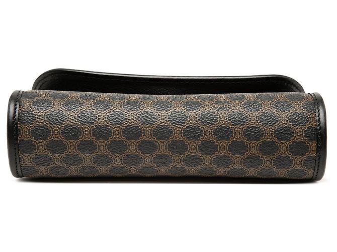 Céline Clutch Celine in tela rivestita Macadam nera Nero - vista 3