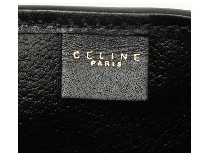 Céline Clutch Celine in tela rivestita Macadam nera Nero - vista 5