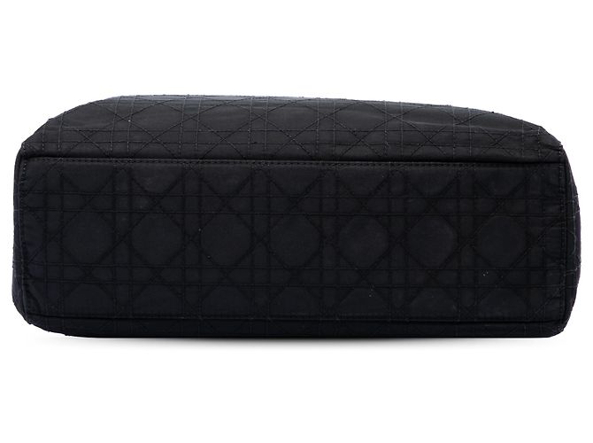 Dior Black Large Nylon Cannage Lady Dior Nero - vista 3