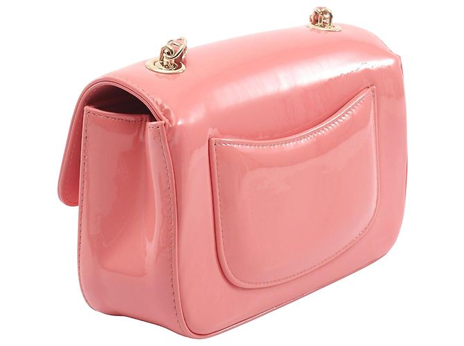 Chanel Mini CC Patent Camellia Flap Rosa - vista 2