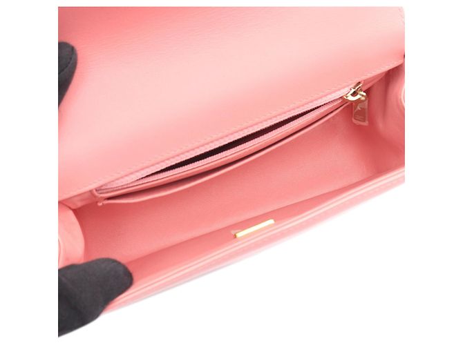Chanel Mini CC Patent Camellia Flap Rosa - vista 3