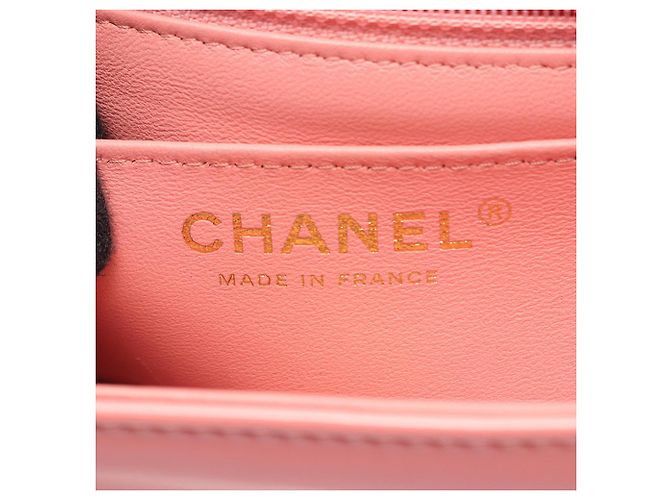Chanel Mini CC Patent Camellia Flap Rosa - vista 4