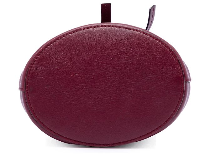 Borsa a secchiello Burberry Red Baby Haymarket Check Nylon Overdyed Rosso Bordò - vista 3