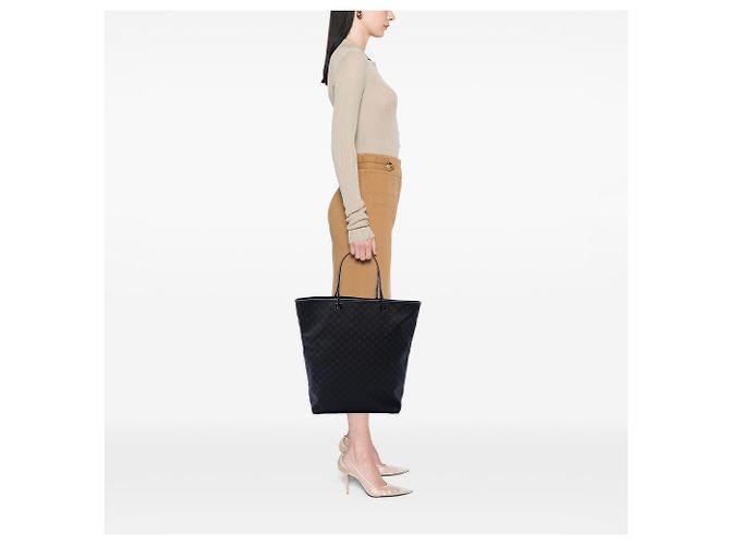 Tote in tela GG nera Gucci Nero - view 6