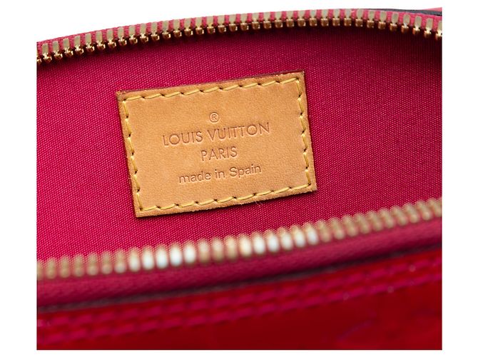 Louis Vuitton Alma BB in Vernis Monogram Rouge Rosso - vista 5