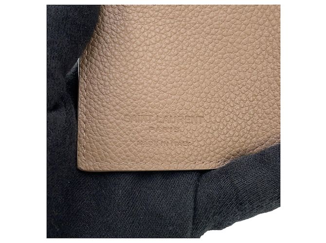 Cartera de cuero tríptico Yves Saint Laurent Castaño - vista 14
