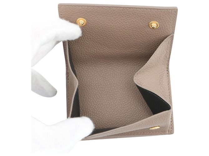 Cartera de cuero tríptico Yves Saint Laurent Castaño - vista 6
