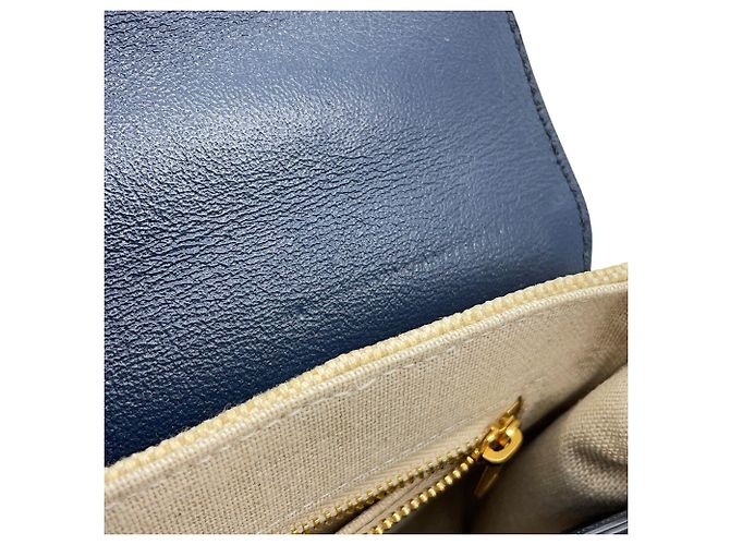 16 Céline Borsa a mano e borsa a tracolla Celine in rafia blu navy - vista 10