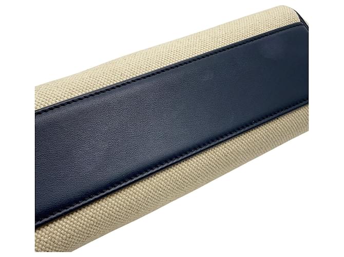 16 Céline Borsa a mano e borsa a tracolla Celine in rafia blu navy - vista 9