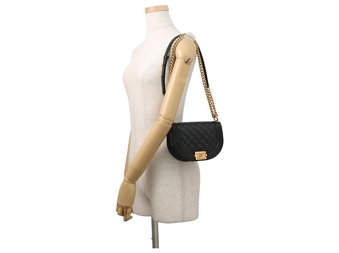 Boy Borsa a Spalla con Catena Chanel Black Nero - vista 4