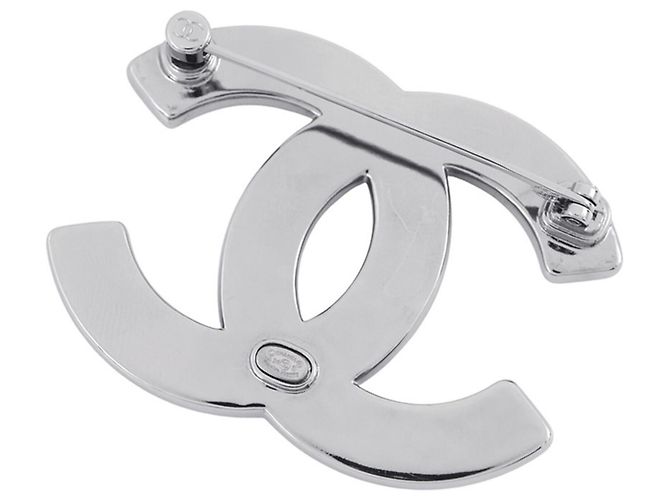 Broche Chanel preta e prata Preto - vista 3