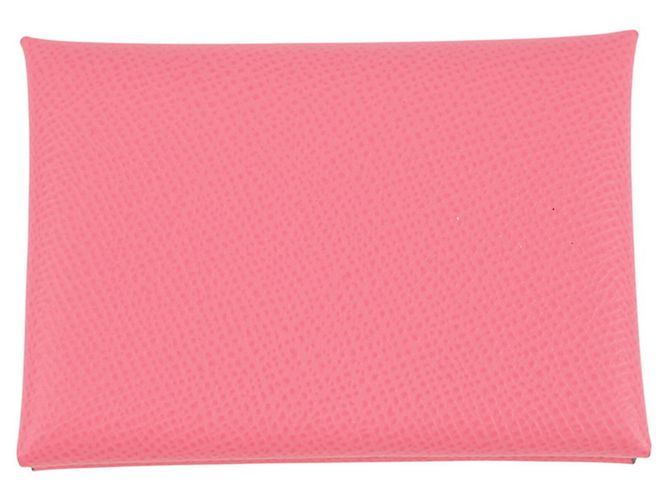 Monedero Calvi Duo Hermès en Rose Azalee Rosa - vista 3