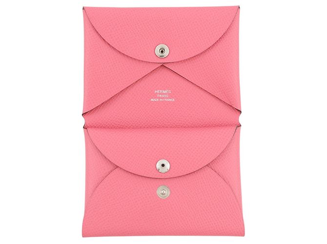 Monedero Calvi Duo Hermès en Rose Azalee Rosa - vista 4