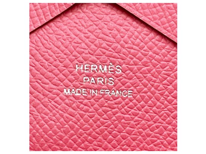 Monedero Calvi Duo Hermès en Rose Azalee Rosa - vista 8