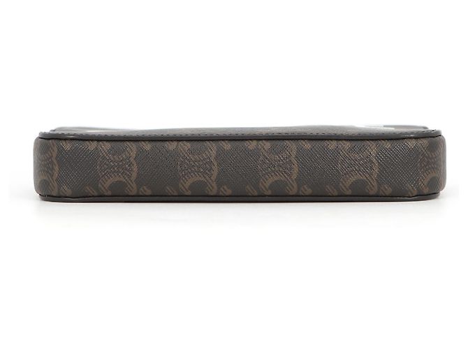 Céline Borsa a tracolla in pelle Celine Marrone Marrone scuro - vista 3